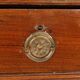 Ancient neoclassical writing desk in solid walnut, Italy, 18th century.