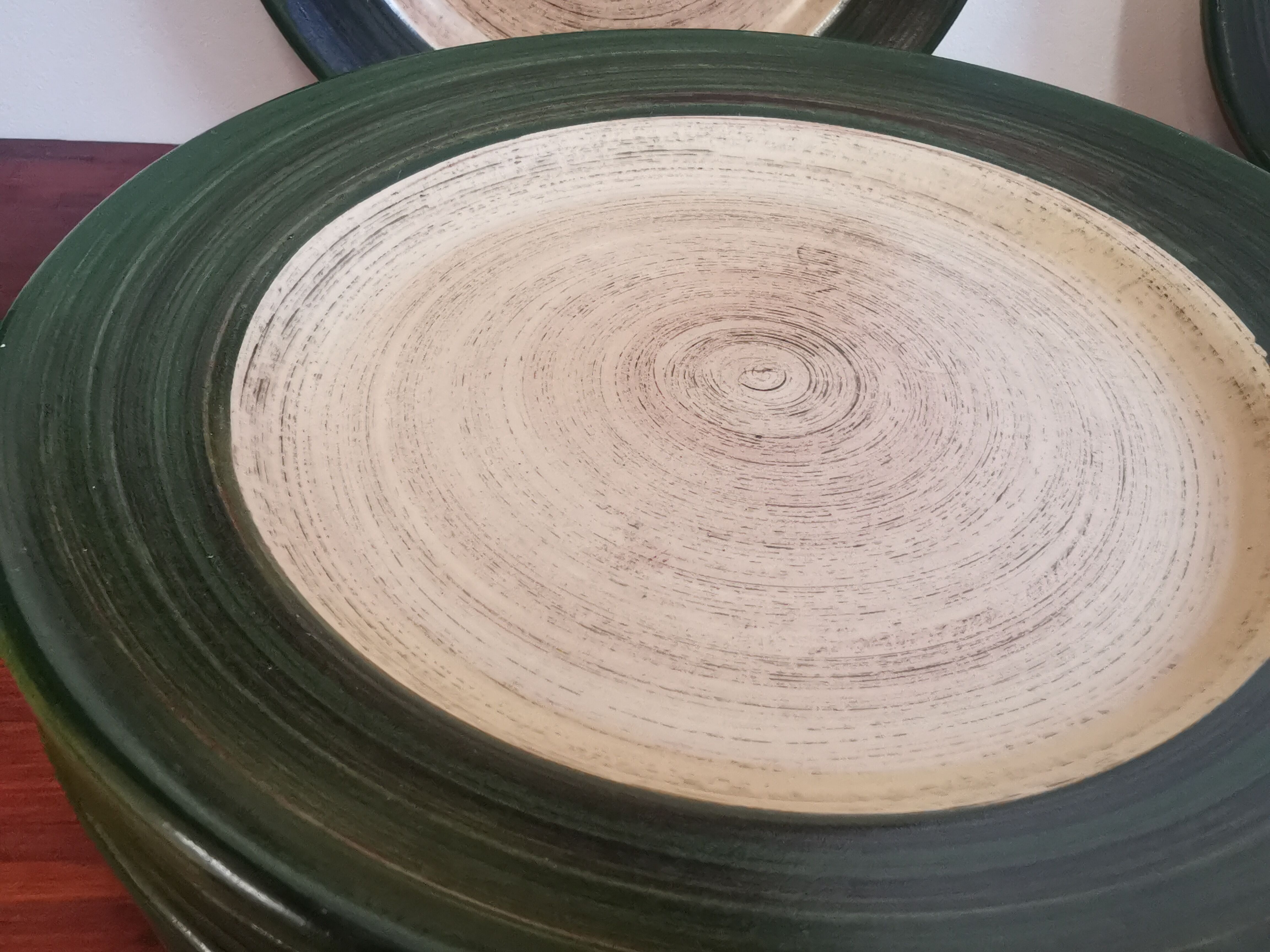 Lot vintage ceramic plates Saint Clément