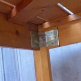 Vintage round pine table, slatted pine table, vintage table, pine furniture