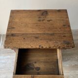 Rustic antique bedside table - peasant piece