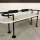 Postmodern Italian leather bench by Cy Mann for Polflex, 1980s