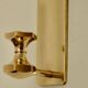 1988, single mid-century Swedish brass sconce by Gusum
