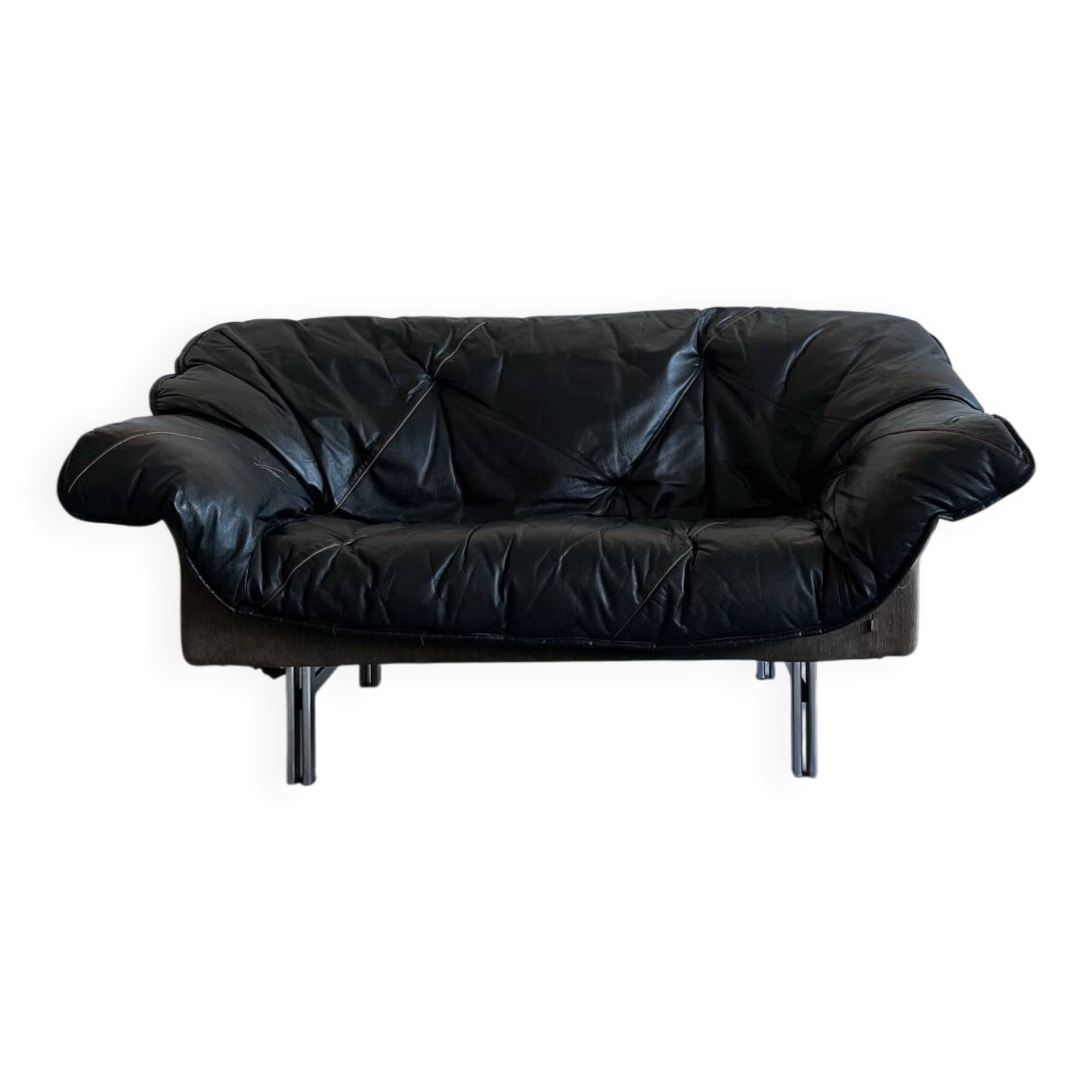 Canapé en cuir par Ulferts Suède, années 1970, milieu du siècle.
