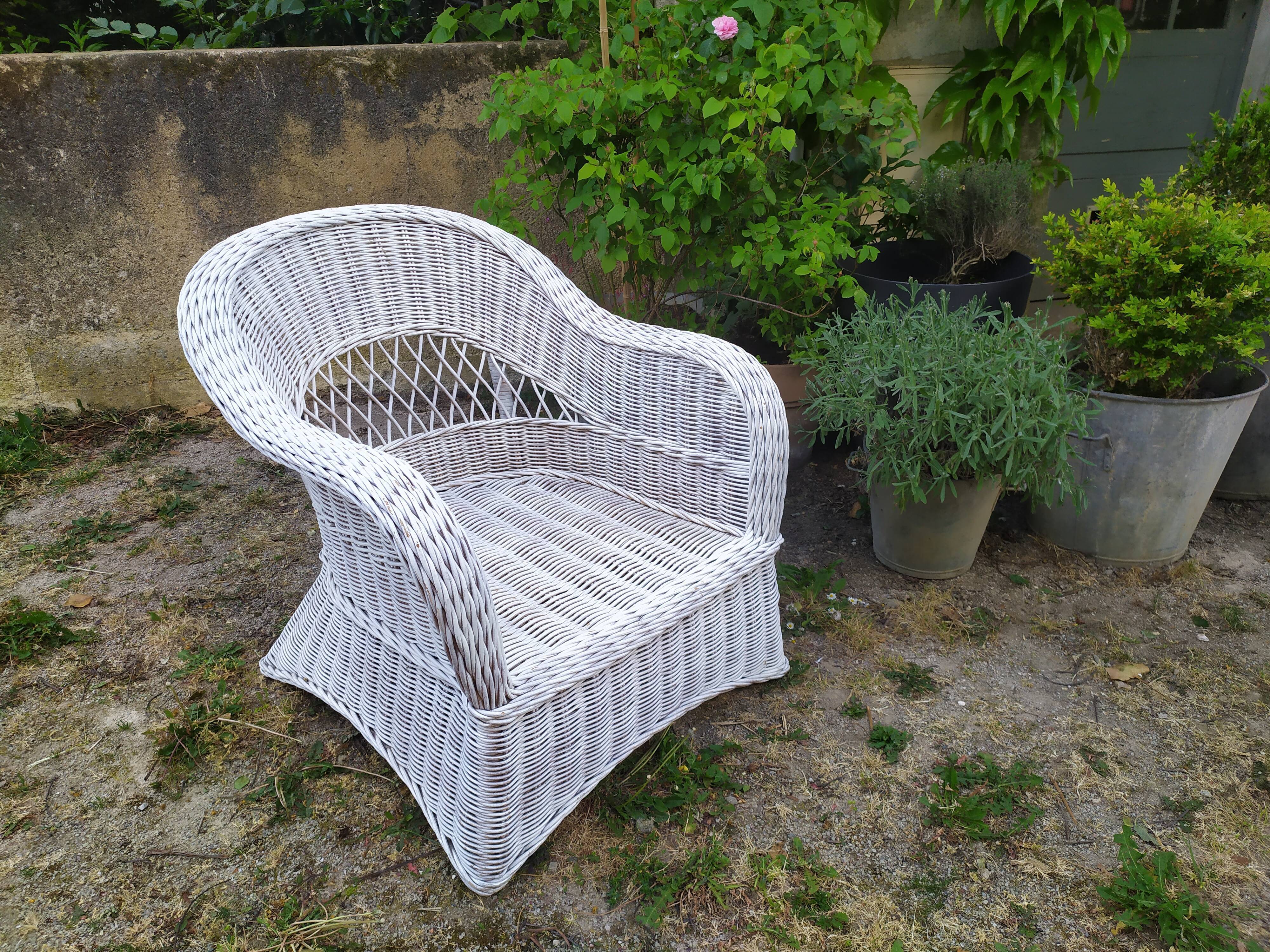 Rattan armchair