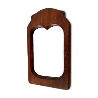 Petit miroir vintage bois forme libre  30*18 cm