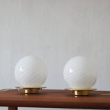 Table Lamps style 'Tessuto' design Paolo Venini Italy set of 2