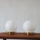 Lampes de table style 'Tessuto' design Paolo Venini Italie set de 2