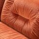 Orange chenille sofas, two and three seats, set of 2, 1970s