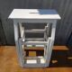 Former Escabeau Tabouret 3 Marches Bois White Escamotable Vintage