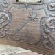 Viennese curved wooden theatre chair Thonet Nr 57 colmar logo