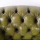 Paire de fauteuils Chesterfield cuir vert