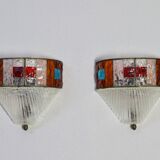 Set of Two Mid-Century Italian Modern Longobard Poliarte Sconces