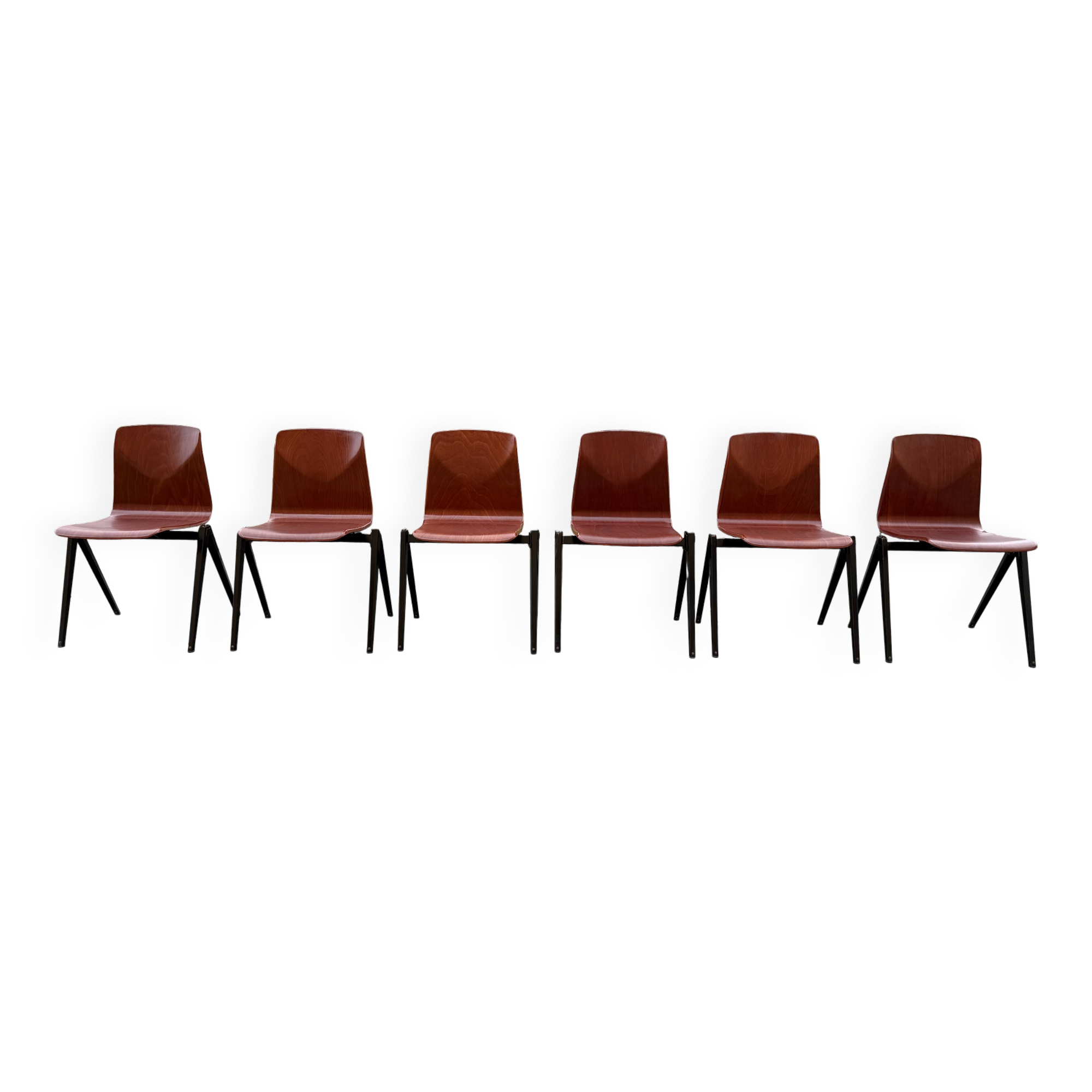 Set of 6 Galvanitas Thur chairs - Op -Seat model S22, 1960s