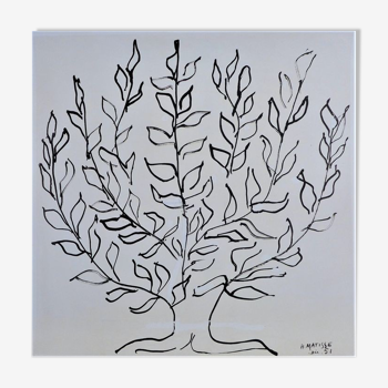 Matisse after Le buisson, 1994. Lithograph on strong paper