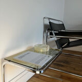 Vintage smoked glass side table