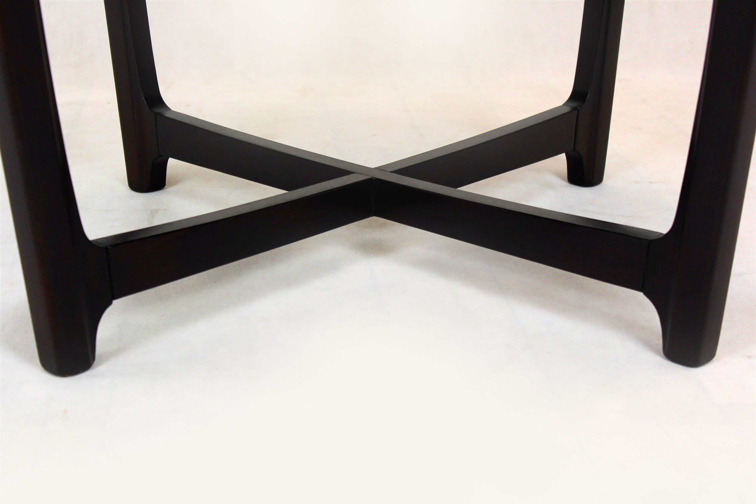 Restored Round Wooden Coffee Table, Czechoslovakia, 1970s