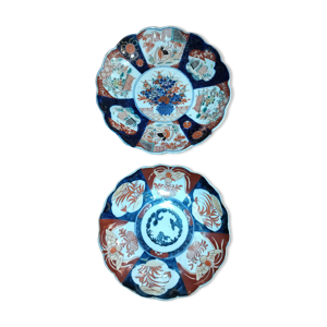 2 assiettes porcelaine Imari XIXe