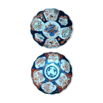 2 plates porcelain Imari nineteenth century 19th century