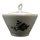 Art Nouveau sugar bowl, cream ceramics, Ćmielów, Poland, 1960s