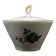 Art Nouveau sugar bowl, cream ceramics, Ćmielów, Poland, 1960s