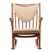 Fauteuil à bascule scandinave par Frank Reenskaug pour Bramin, Danemark, années 1960