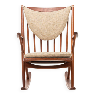 Fauteuil à bascule scandinave par Frank Reenskaug pour Bramin, Danemark, années 1960