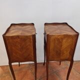 Pair of bedside tables in marquetry