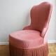 Fauteuil crapaud velours rose