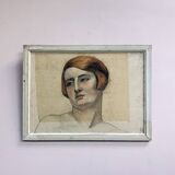 Dessin 1928 "La femme rousse"