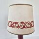 Vintage lamp in burgundy and black leather 1950
