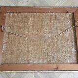 Peinture huile sur toile Normande R.Oswald 1960 cadre bois doré