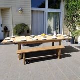 Farmhouse table with oak extensions