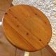 Old wooden stool and white lacquered feet industrial style, 60-70