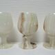 Three onyx candlesticks from the 70s