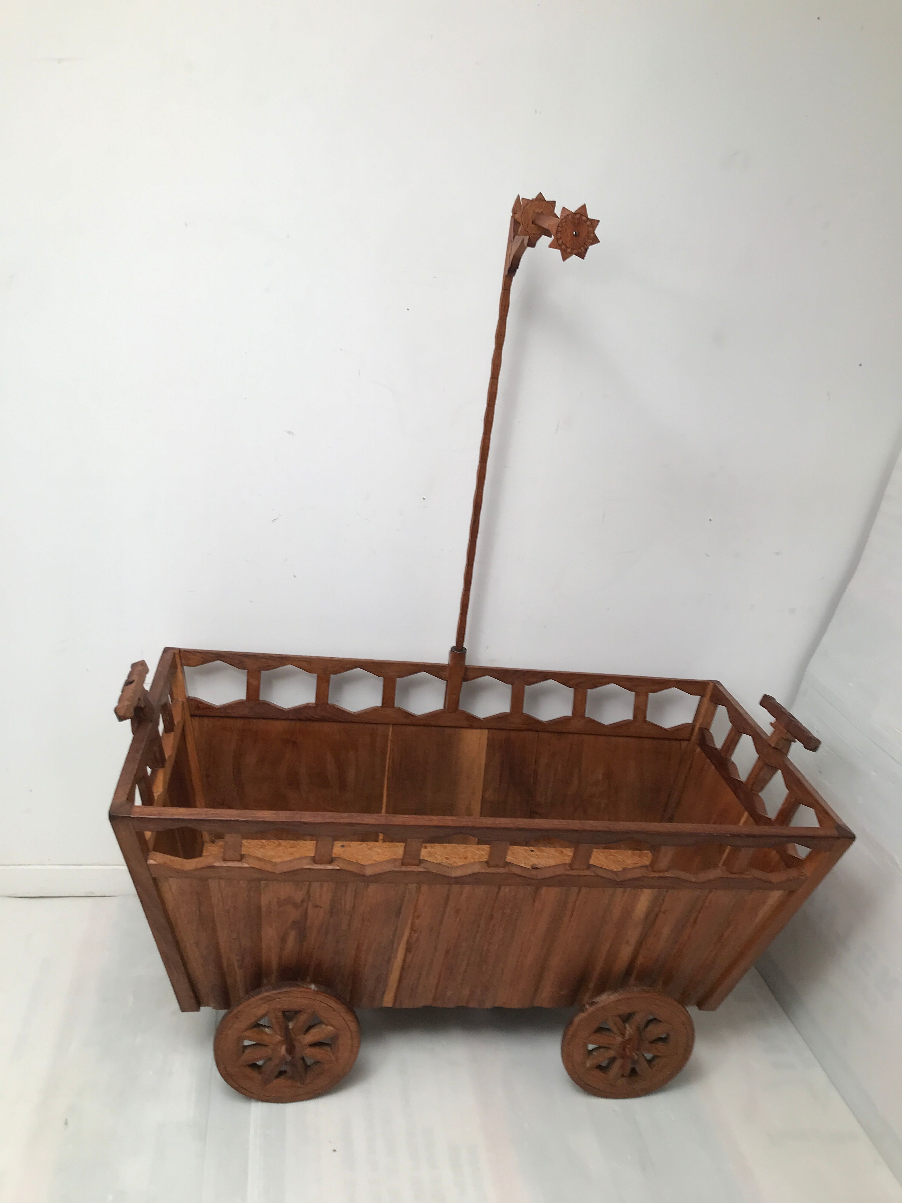 Wooden castor bed from the 40s and 50s