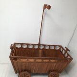 Wooden castor bed from the 40s and 50s
