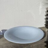 Round dish, sky blue ceramic wolf mill