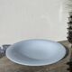 Round dish, sky blue ceramic wolf mill