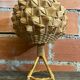 Vintage 50s Tiki Rattan Lamp + Woven Natural Fibre Ball