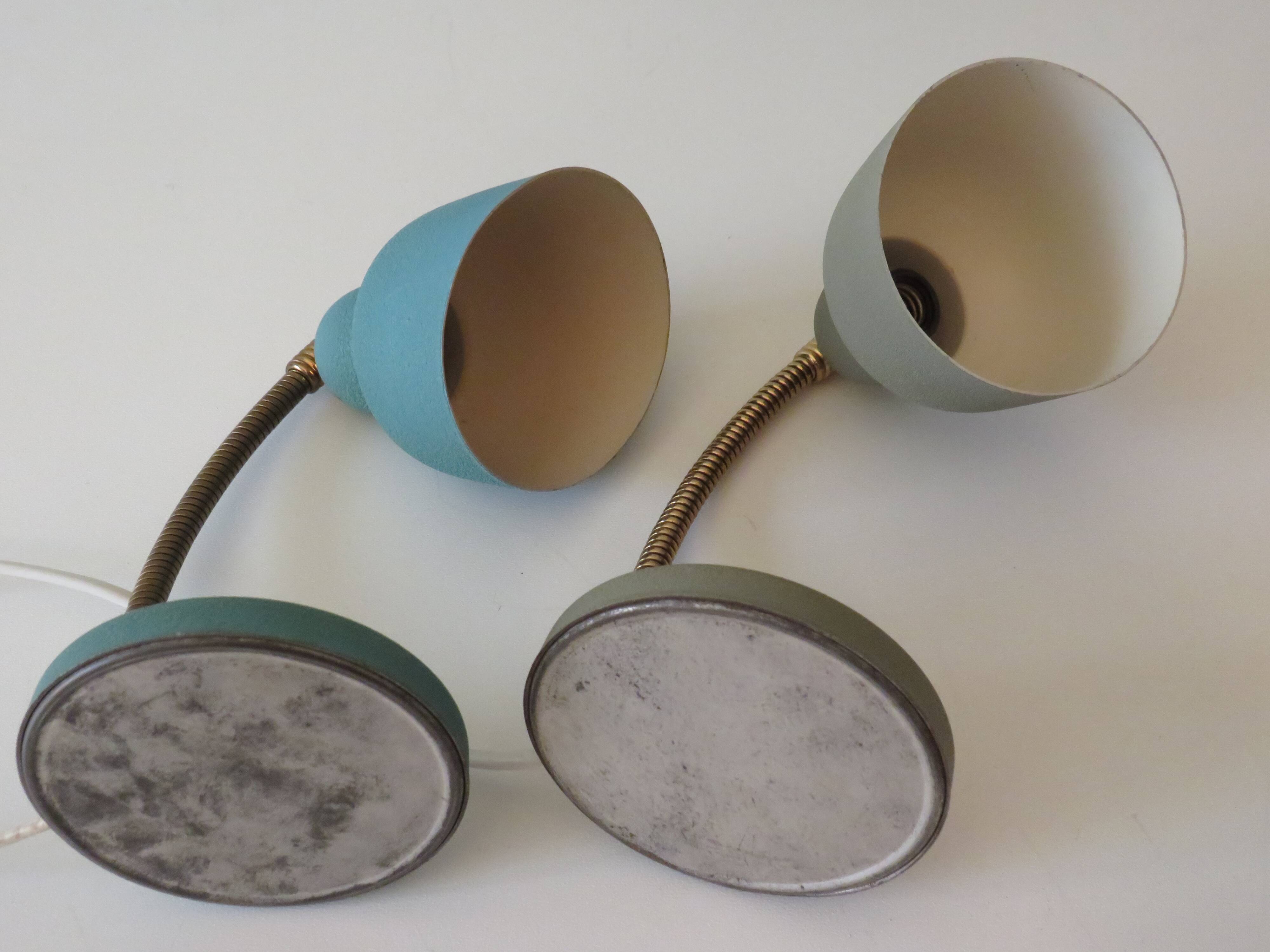 Lampes de chevet par Aluminor France 1950