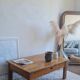 Vintage rectangular wooden coffee table