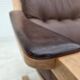 1970s, Swedish design by Åke Fribytter, armchair, leather, bentwood.