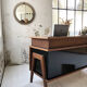 Smoked round design mirror Veca Italy
