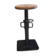 Stool industrial metal signed designer Pezon