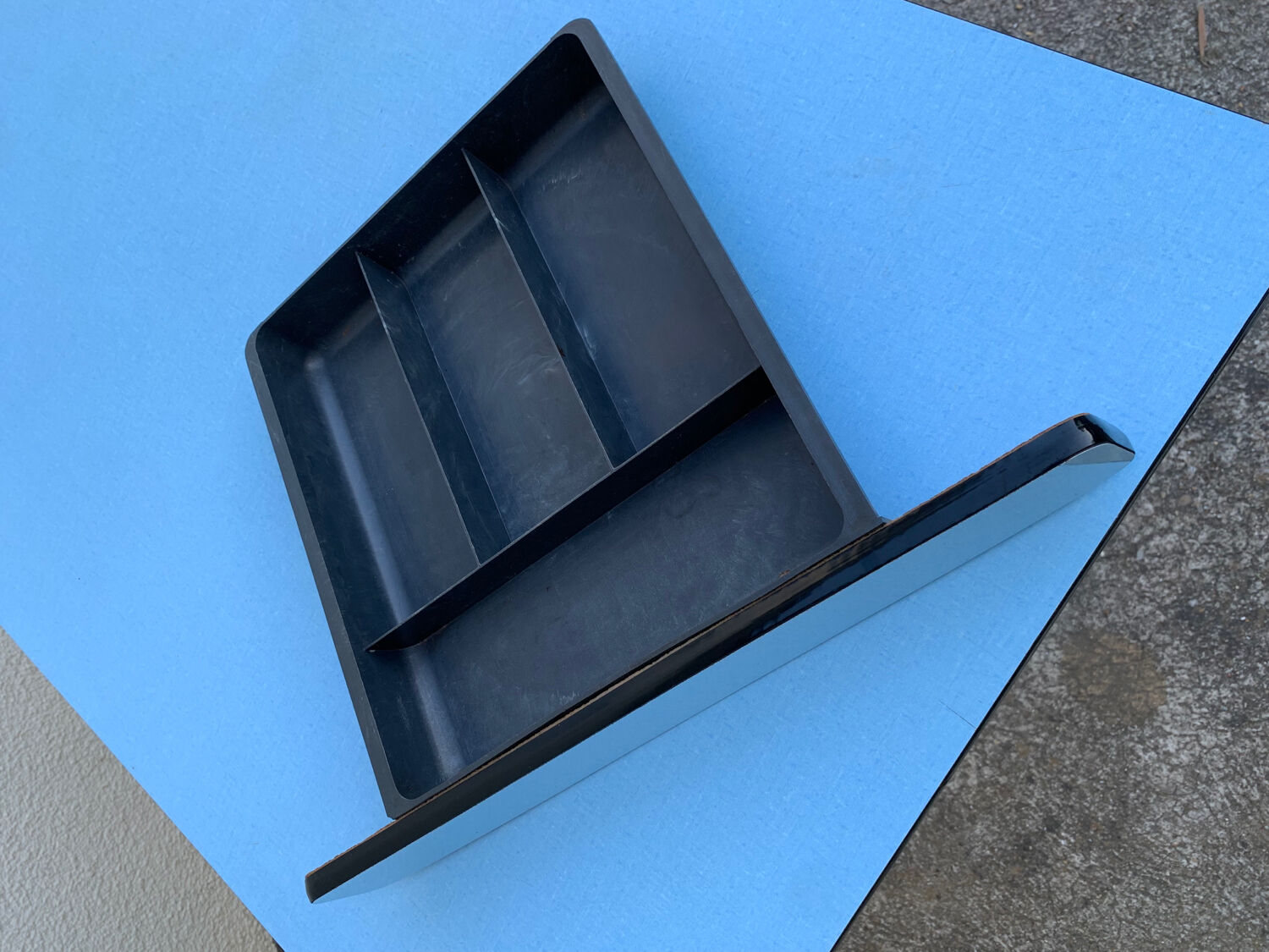 Blue formica table Sogemap 1960