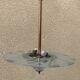 Copper and glass hanging lamp with his Ezan glass disc