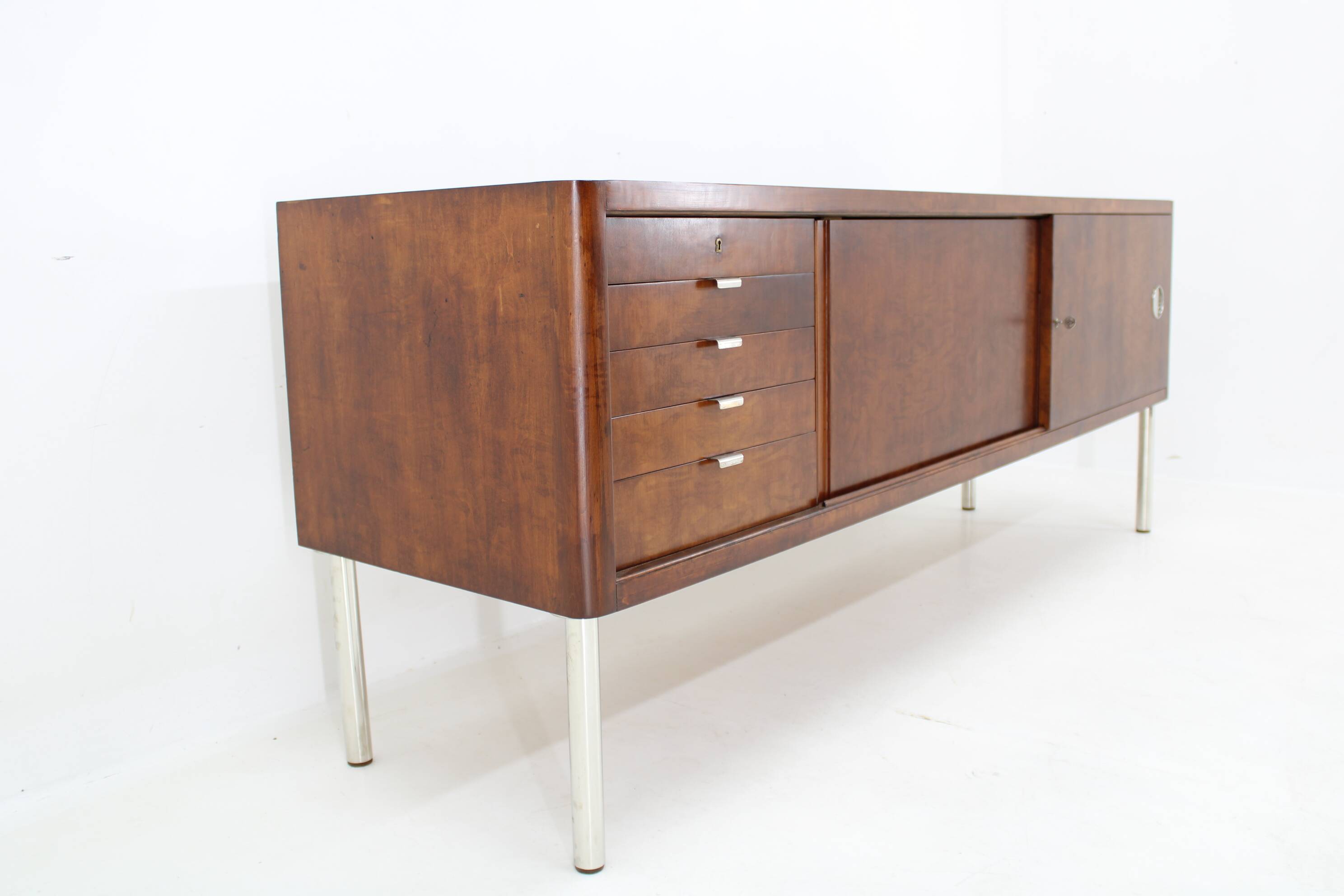1930s Art Deco Bauhaus Sideboard, Czechoslovakia