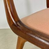 4x Alfred Christensen pour les chaises de salle à manger Slagelse Møbelvaerk 'Boomerang'