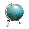 Globe terrestre lumineux en verre années 60