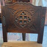 Old wooden straw chair in good condition